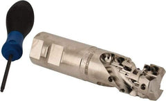 Seco - 1-1/4" Cut Diam, 1.73" Max Depth of Cut, 1-1/4" Shank Diam, 5" OAL, Indexable Square Shoulder Helical End Mill - XO.X 1204 Inserts, Weldon Shank, 90° Lead Angle, Through Coolant, Series Super Turbo - Apex Tool & Supply