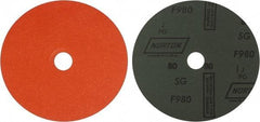 Norton - 7" Diam 7/8" Hole 80 Grit Fiber Disc - Ceramic, Series R980P - Apex Tool & Supply