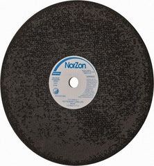 Norton - 16" Zirconia Alumina Cutoff Wheel - 5/32" Thick, 1" Arbor, 3,820 Max RPM, Use with Stationary Grinders - Apex Tool & Supply