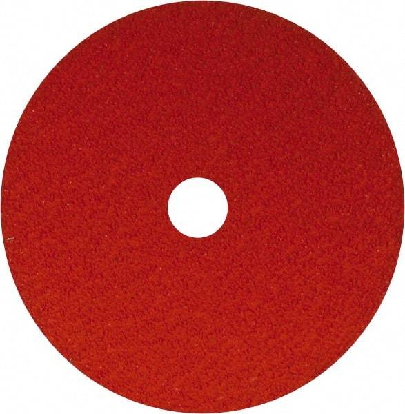Norton - 7" Diam 7/8" Hole 24 Grit Fiber Disc - Ceramic, Series R980P - Apex Tool & Supply