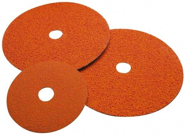 Norton - 7" Diam 7/8" Hole 120 Grit Fiber Disc - Medium Grade, Ceramic, Series R980P - Apex Tool & Supply