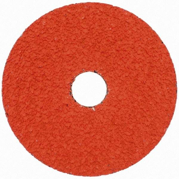 Norton - 4-1/2" Diam 7/8" Hole 24 Grit Fiber Disc - Ceramic, Series R980P - Apex Tool & Supply