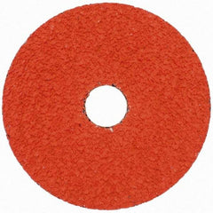 Norton - 4-1/2" Diam 7/8" Hole 24 Grit Fiber Disc - Ceramic, Series R980P - Apex Tool & Supply