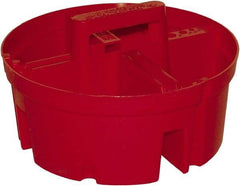 Bucket Boss - Red Plastic Bucket Organizer - 10" Diam x 6" High - Apex Tool & Supply