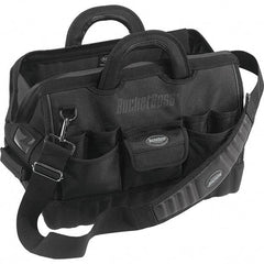 Bucket Boss - 17 Pocket Black Ballistic Polyester Tool Bag - 18" Wide x 12" Deep x 13" High - Apex Tool & Supply