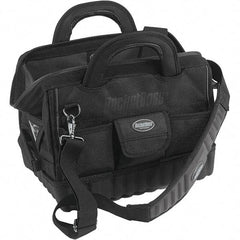 Bucket Boss - 17 Pocket Black Ballistic Polyester Tool Bag - 14" Wide x 10" Deep x 11" High - Apex Tool & Supply