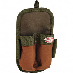 Bucket Boss - 2 Pocket General Purpose Holster - Polyester, Brown & Green - Apex Tool & Supply