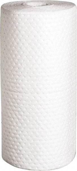 PRO-SAFE - 36 Gal Capacity per Package, Oil Only Roll - 150' Long x 15" Wide, White, Polypropylene - Apex Tool & Supply