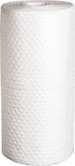 PRO-SAFE - 36 Gal Capacity per Package, Oil Only Roll - 150' Long x 15" Wide, White, Polypropylene - Apex Tool & Supply