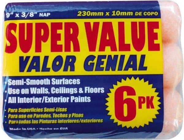 Premier Paint Roller - 3/8" Nap, 9" Wide Paint General Purpose Roller Cover - Medium Texture, Polyester - Apex Tool & Supply
