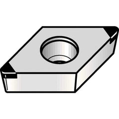 Kennametal - CNGM433 CB1 Grade KBH20 PCBN Turning Insert - Nano-Composite Finish, 80° Diamond, 1/2" Inscr Circle, 3/16" Thick, 3/64" Corner Radius - Apex Tool & Supply