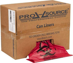 PRO-SOURCE - 45 Gal Capacity, Red, Hazardous Waste Bag - 1.3 mil Thick x 40" Wide x 47" High, Roll - Apex Tool & Supply