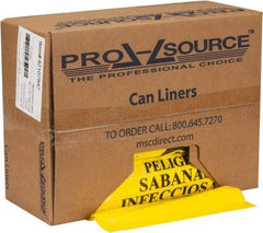 PRO-SOURCE - 45 Gal Capacity, Yellow, Hazardous Waste Bag - 1.3 mil Thick x 40" Wide x 47" High, Roll - Apex Tool & Supply