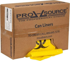 PRO-SOURCE - 33 Gal Capacity, Yellow, Hazardous Waste Bag - 1.3 mil Thick x 33" Wide x 39" High, Roll - Apex Tool & Supply