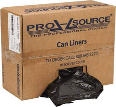 PRO-SOURCE - 1.5 mil Thick, Heavy-Duty Trash Bags - Linear Low-Density Polyethylene (LLDPE), Flat Pack Dispenser, 40" Wide x 46" High, Black - Apex Tool & Supply