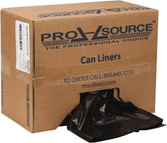 PRO-SOURCE - 2 mil Thick, Heavy-Duty Trash Bags - Linear Low-Density Polyethylene (LLDPE), Flat Pack Dispenser, 40" Wide x 46" High, Black - Apex Tool & Supply