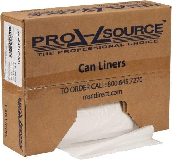 PRO-SOURCE - 1.5 mil Thick, Heavy-Duty Trash Bags - Hexene Resins, Roll Dispenser, 33" Wide x 39" High, Clear - Apex Tool & Supply
