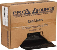 PRO-SOURCE - 1.1 mil Thick, Heavy-Duty Trash Bags - Hexene Resins, Roll Dispenser, 38" Wide x 58" High, Black - Apex Tool & Supply