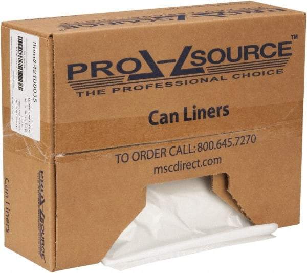 PRO-SOURCE - 1.1 mil Thick, Heavy-Duty Trash Bags - Hexene Resins, Roll Dispenser, 38" Wide x 58" High, Clear - Apex Tool & Supply