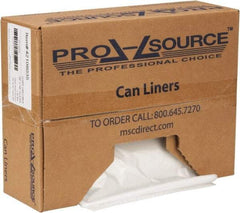 PRO-SOURCE - 1.1 mil Thick, Heavy-Duty Trash Bags - Hexene Resins, Roll Dispenser, 38" Wide x 58" High, Clear - Apex Tool & Supply