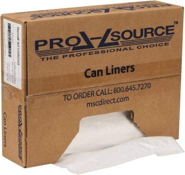 PRO-SOURCE - 1.1 mil Thick, Heavy-Duty Trash Bags - Hexene Resins, Roll Dispenser, 43" Wide x 47" High, Clear - Apex Tool & Supply