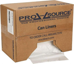 PRO-SOURCE - 1.1 mil Thick, Heavy-Duty Trash Bags - Hexene Resins, Roll Dispenser, 33" Wide x 39" High, Clear - Apex Tool & Supply