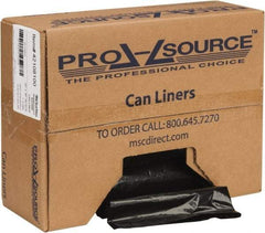 PRO-SOURCE - 1.1 mil Thick, Heavy-Duty Trash Bags - Hexene Resins, Roll Dispenser, 30" Wide x 36" High, Black - Apex Tool & Supply