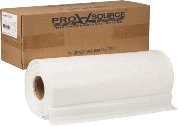 PRO-SOURCE - 2.7 mil Thick, Heavy-Duty Trash Bags - Hexene Resins, Roll Dispenser, 38" Wide x 63" High, Clear - Apex Tool & Supply
