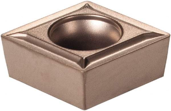 Kennametal - CCMT32.51 LF Grade KCP10B Carbide Turning Insert - TiCN/Al2O3/TiOCN Finish, 80° Diamond, 3/8" Inscr Circle, 5/32" Thick, 1/64" Corner Radius - Apex Tool & Supply