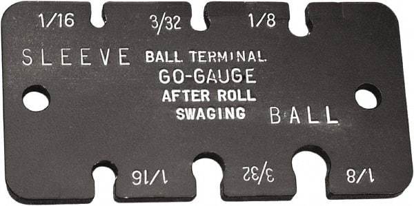 Loos & Co. - 1/16 to 1/8 Inch Range, Wire and Sheet Metal Gage - Use with Ball Terminals - Apex Tool & Supply