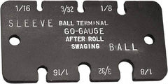 Loos & Co. - 1/16 to 1/8 Inch Range, Wire and Sheet Metal Gage - Use with Ball Terminals - Apex Tool & Supply