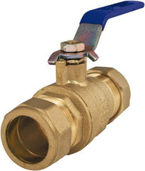 Legend Valve - 3/4" Pipe, Full Port, Lead Free Brass Full Port Ball Valve - 2 Piece, Comp x Comp Ends, Lever Handle, 600 WOG - Apex Tool & Supply