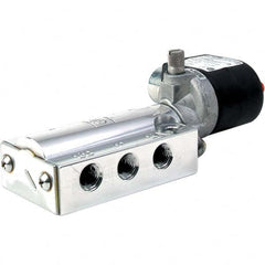 Parker - 120/60 - 110/50 VAC 1/4" NPT Port Aluminum 5-Way, 2 Position Solenoid Valve - Apex Tool & Supply