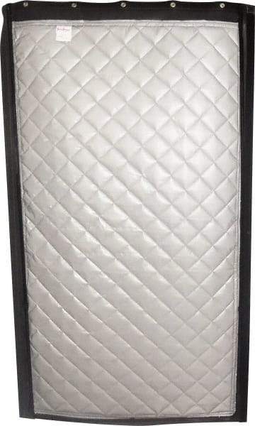 Singer Safety - 4' Long x 48" Wide, Fiberglass Modular Acoustic Screen/Frame - ASTM E-84 Specification, Metallic Gray - Apex Tool & Supply