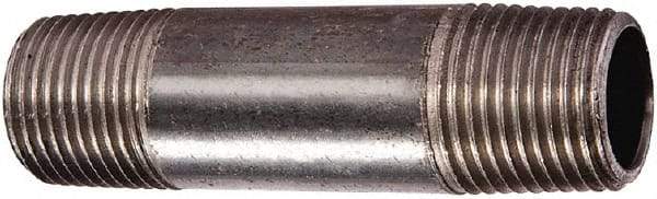 Value Collection - Schedule 80, 3" Diam x 4" Long Black Pipe Nipple - Seamless - Apex Tool & Supply