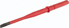 Wera - 7/32" x 0.039" Blade, 9mm Drive Slotted Screwdriver Bit - 6-1/4" OAL - Apex Tool & Supply