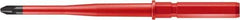 Wera - #1, Insulated Phillips 1,000 Volt Insulated Screwdriver Bit - 3/8" Drive, 6-1/4" OAL - Apex Tool & Supply