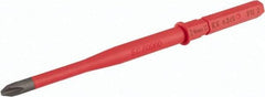 Wera - #2, Insulated Phillips 1,000 Volt Insulated Screwdriver Bit - 3/8" Drive, 6-1/4" OAL - Apex Tool & Supply
