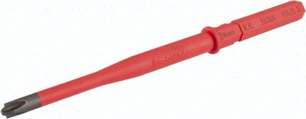 Wera - 3/8" Drive, #2 Reversible Phillips/Slotted Screwdriver Bit - 6-1/4" OAL - Apex Tool & Supply
