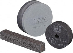 Camel Grinding Wheels - 60 Grit Silicon Carbide Type 1 Dressing Wheel - 3" Diam x 1/2" Hole x 1" Thick, Medium Grade, Hardness L, Vitrified Bond, No Recess - Apex Tool & Supply