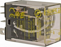 Square D - Electromechanical Plug-in General Purpose Relay - 10 Amp at 240 VAC, DPDT, 24 VDC - Apex Tool & Supply