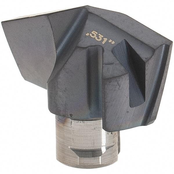 Iscar - Series ICM, 13.49mm Diam Grade IC907 140° Replaceable Drill Tip - Carbide, TiAlN/TiN Finish, 13 Seat Size - Apex Tool & Supply
