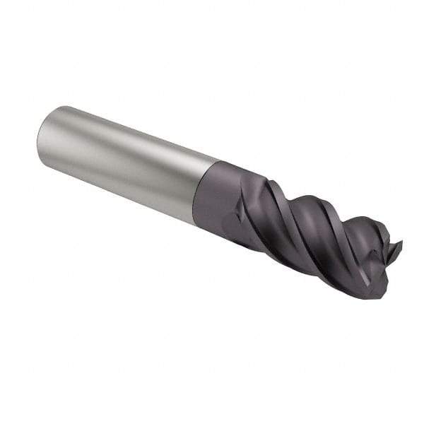 M.A. Ford - 1/2", 4 Flute, Single End, Solid Carbide, 0.09" Corner Radius End Mill - 3" OAL, 35/38° Helix, Right Hand Flute, 1-1/4" LOC, Right Hand Cut - Apex Tool & Supply