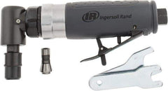 Ingersoll-Rand - 1/4" Collet, Angle Handle, Straight Air Die Grinder - 20,000 RPM, Rear Exhaust, 23 CFM, 0.33 hp, 1/4" Inlet - Apex Tool & Supply