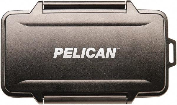 Pelican Products, Inc. - 4-51/64" Wide x 39/64" High, Memory Card Case - Black, Polycarbonate - Apex Tool & Supply