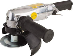 Value Collection - 7" Wheel Diam, 8,500 RPM, Pneumatic Angle & Disc Grinder - 5/8-11 Spindle, 6 CFM, Front Exhaust - Apex Tool & Supply