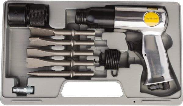 Value Collection - 3,200 BPM, 2-5/8 Inch Long Stroke, Air Hammer Kit - 4 CFM Air Consumption, 1/4 Inch Inlet - Apex Tool & Supply