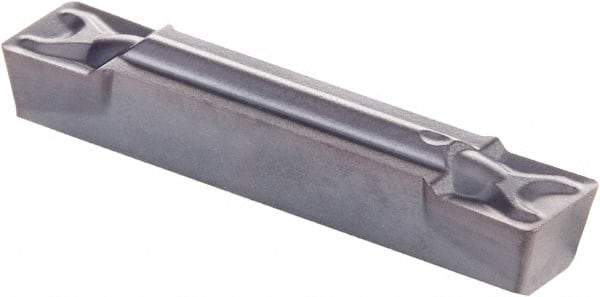 Kennametal - 0405G GMN Grade KCU10, 4.05mm Cutting Width Carbide Grooving Insert - 3.63mm Max Depth of Cut, Neutral, 0.41mm Corner Radius, AlTiN Finish - Apex Tool & Supply