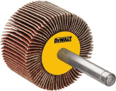 DeWALT - 4-1/2" Diam, 80 Grit Aluminum Oxide Unmounted Flap Wheel - 5/8-11 Thread, 1-1/8" Wide, Coated, Medium Grade, 13,300 Max RPM - Apex Tool & Supply