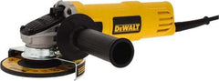 DeWALT - 4-1/2" Wheel Diam, 12,000 RPM, Corded Angle & Disc Grinder - 5/8-11 Spindle, 120 Volts, 7 Amps - Apex Tool & Supply